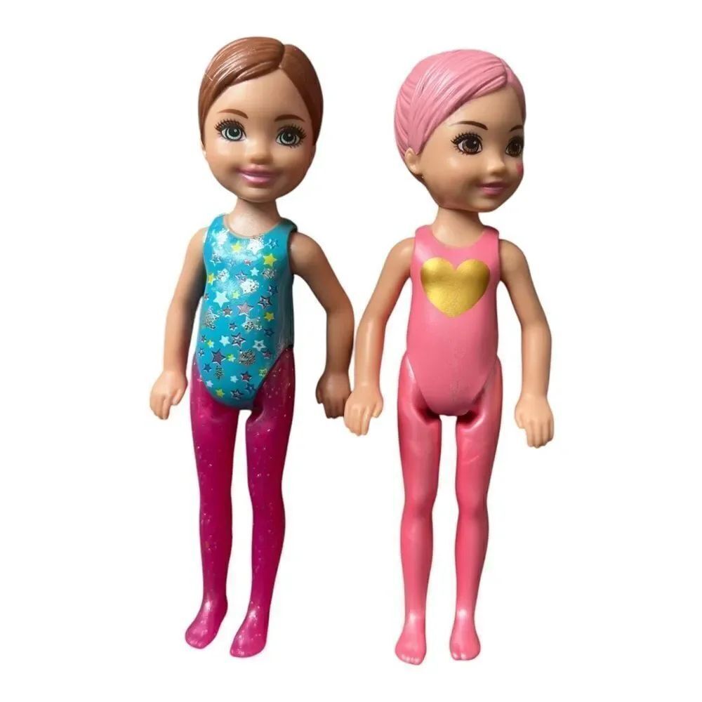 Barbie Chelsea Lot of Two Color Reveal Dolls 2019 EUC